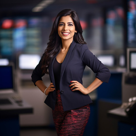 Indian woman investment banker stock photo