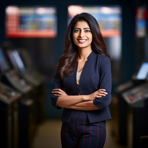 Indian woman investment banker stock photo