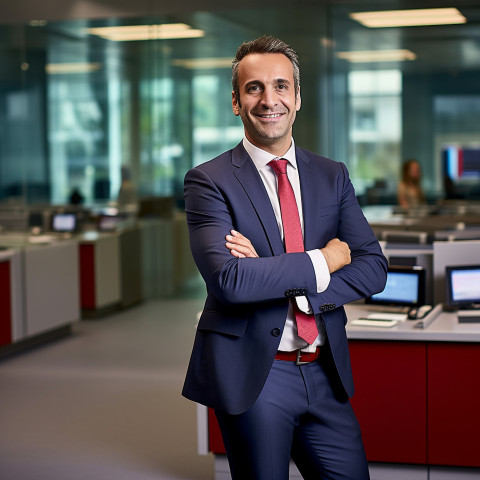 Friendly smiling man banking and finance chief risk officer