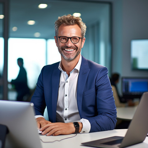 Friendly smiling man banking and finance chief risk officer