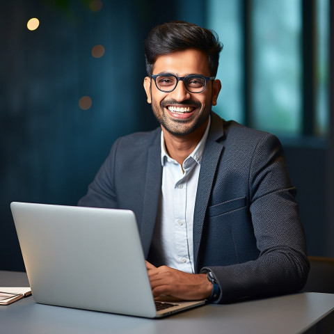 Indian banking recruiter smiling at work