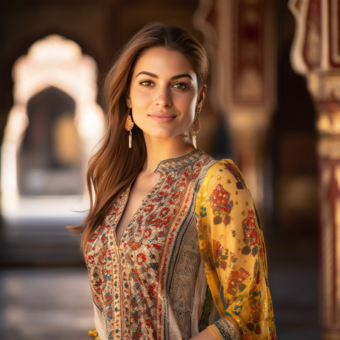 Culturally immersed woman in Jaipur Culturally immersed woman in Jaipur