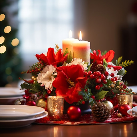 Festive table centerpiece