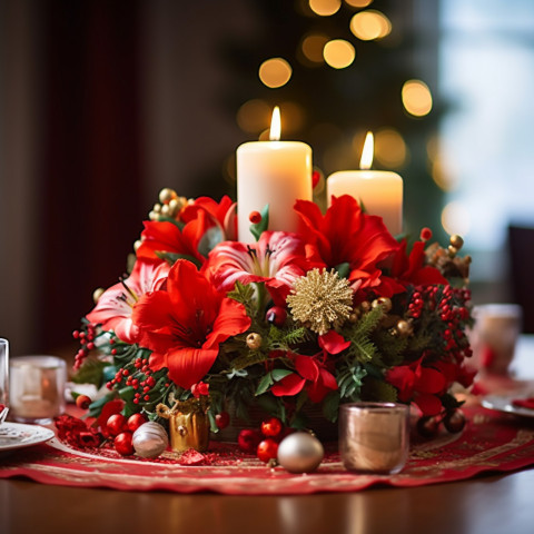 Festive table centerpiece