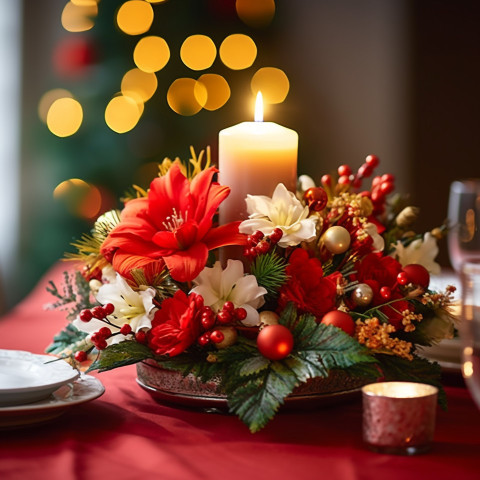 Festive table centerpiece