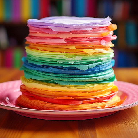 Colorful paper plates and napkins