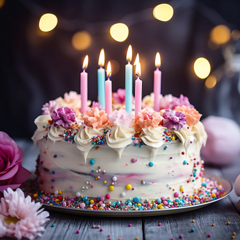 Sparkling birthday cake