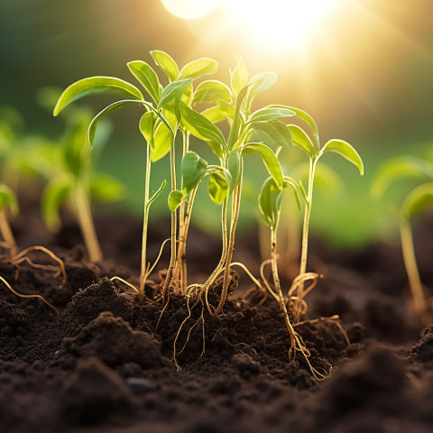 Roots spreading in soil a symbol of strength