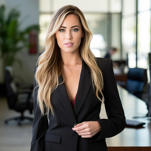 Elegant lawyer in a contemporary workspace