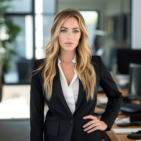 Elegant lawyer in a contemporary workspace