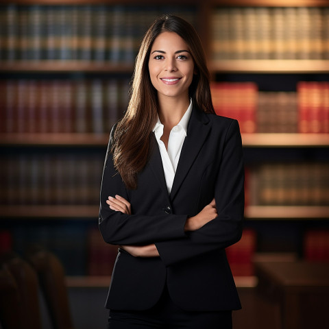 Approachable female lawyer with a friendly demeanor