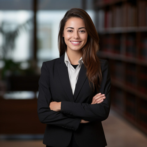 Approachable female lawyer with a friendly demeanor