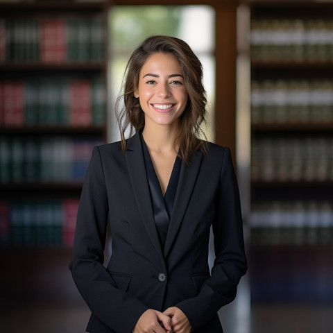 Approachable female lawyer with a friendly demeanor