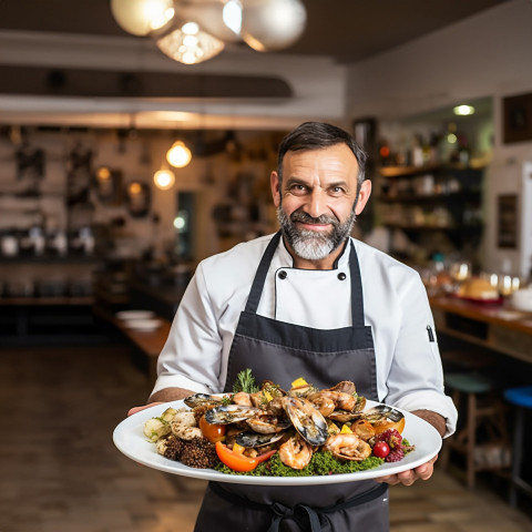 Restaurant chef showcases delectable seafood creation