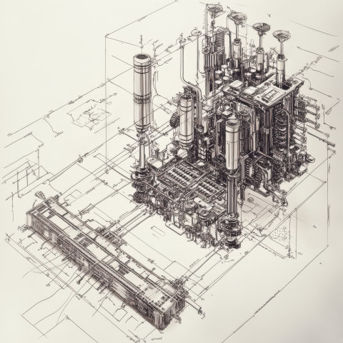 Quantum computer layout featuring circuits cooling systems and processors