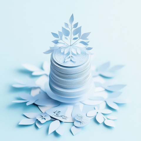 Stack of neatly cut coins with arrows pointing upward