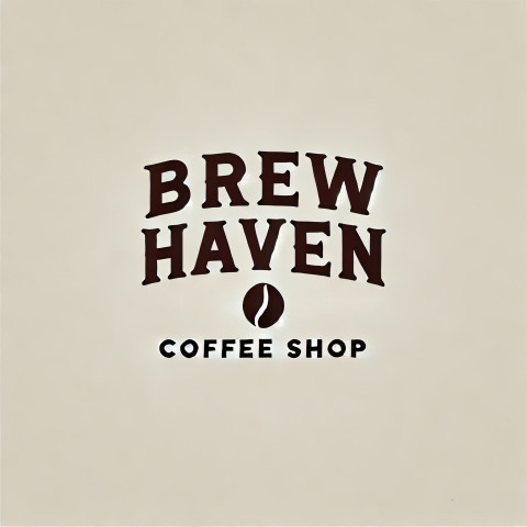 Minimalist typographic logo for Brew Haven