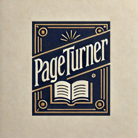 Minimalist typographic logo for PageTurner