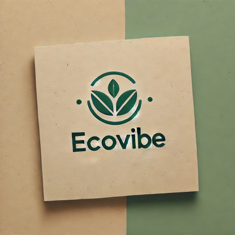 Minimalist typographic logo for EcoVibe