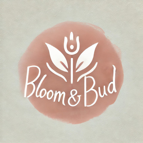 Minimalist typographic logo for Bloom & Bud