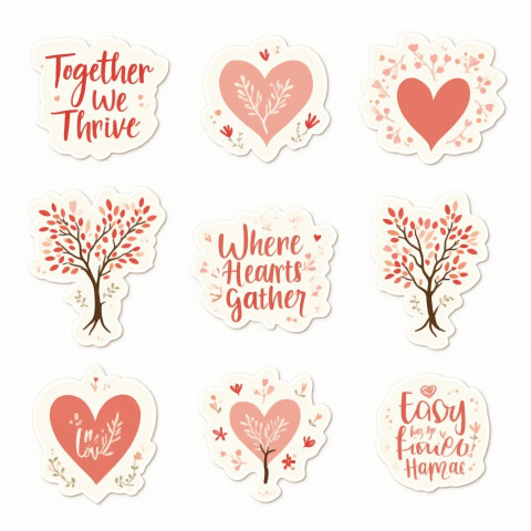 Bright abstract hearts Bright abstract hearts