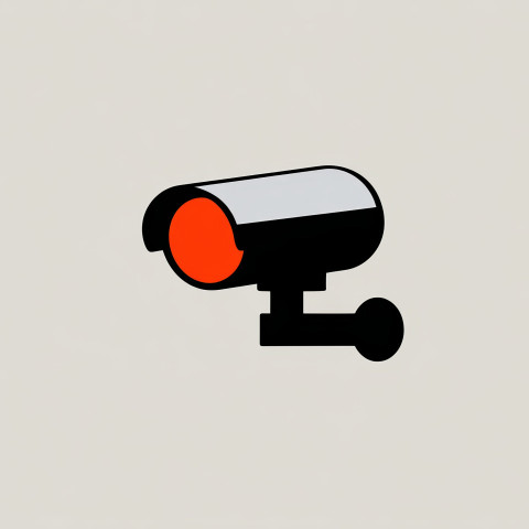 Flat two-tone security camera icon Flat two-tone security camera icon