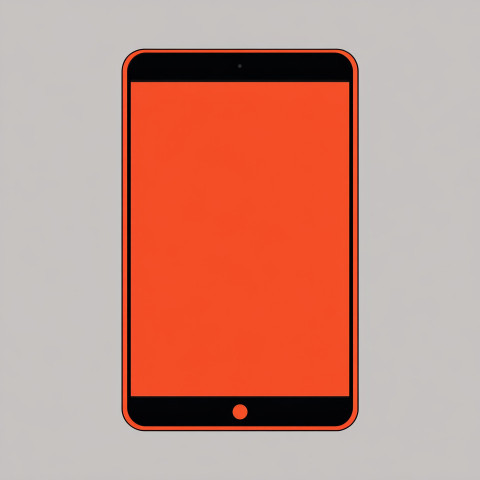 Flat two-tone icon of a tablet Flat two-tone icon of a tablet