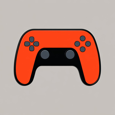 Flat two-tone icon of a game controller Flat two-tone icon of a game controller