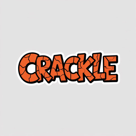 Bold crackle text with fractured stone look and sharp splinter lines Bold crackle text with fractured stone look and sharp splinter lines