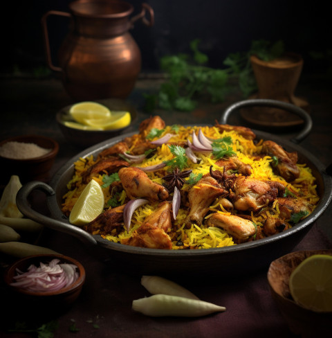 Chicken Biryani Photography A Glimpse into Culinary Artistry.