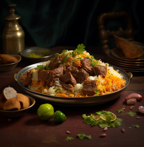 Lucknowi Mutton Biryani, Biryani Photography Masterpieces, A Visual Feast.