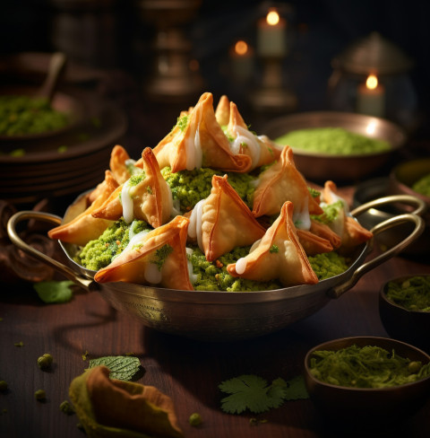 A photo of Samosa, food photography