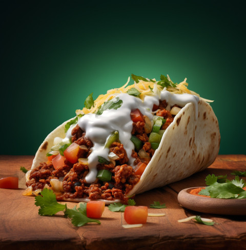 A photo of a Taco, fast food advertisement stock images