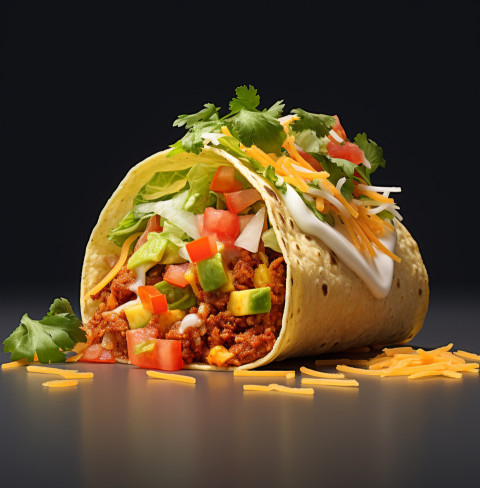 A photo of a Taco, fast food advertisement stock images