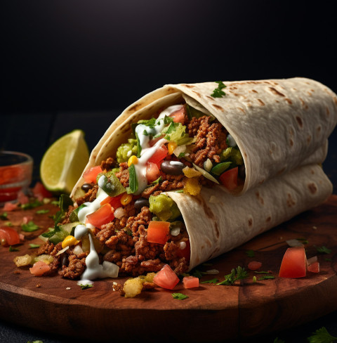 A photo of a Taco, fast food advertisement stock images