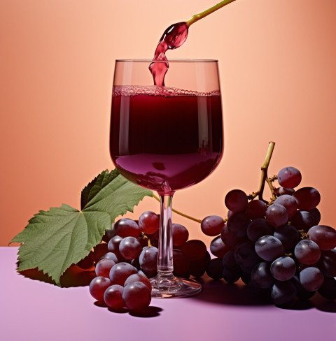 A photo of a Grape juice, beverage advertisement photography inspiration