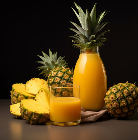 A photo of a Pineapple juice, beverage advertisement photography inspiration