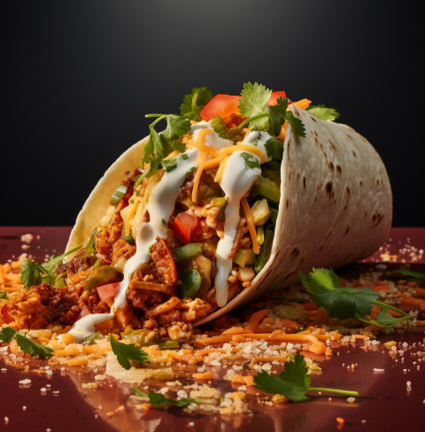 A photo of a Taco, fast food advertisement stock images