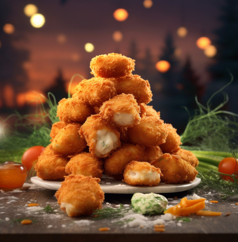 Photo of a Chicken nuggets, fast food advertisement stock images