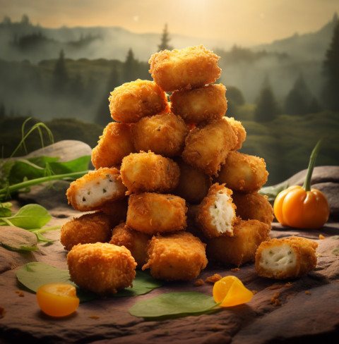 Photo of a Chicken nuggets, fast food advertisement stock images