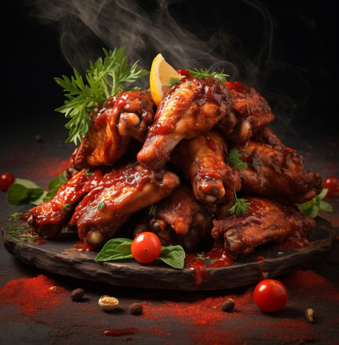 A photo of a Chicken wings, fast food advertisement stock images