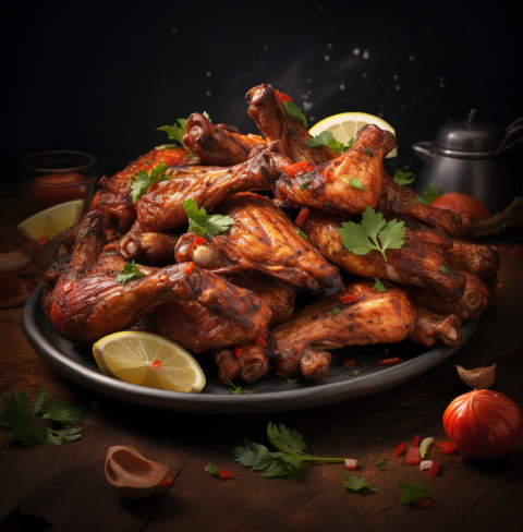 A photo of a Chicken wings, fast food advertisement stock images