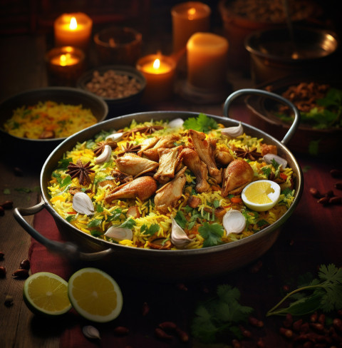 Ambur Chicken Biryani, biryani advertisement, biryani stock photo