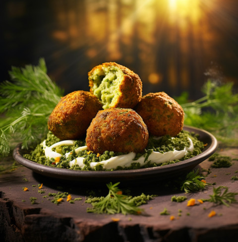 A photo of a Falafel, fast food advertisement stock images