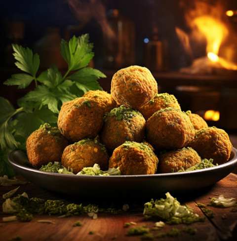 A photo of a Falafel, fast food advertisement stock images