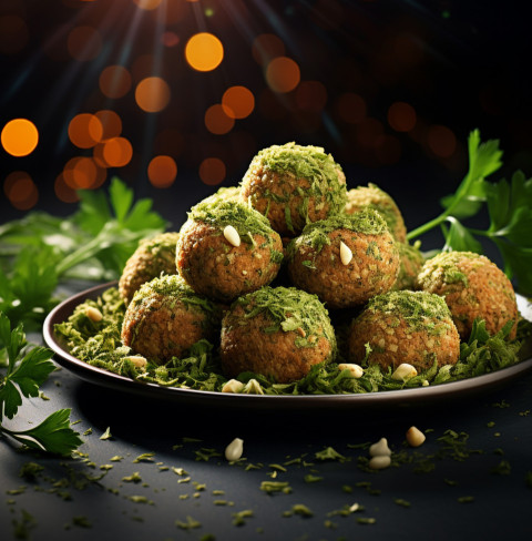 A photo of a Falafel, fast food advertisement stock images