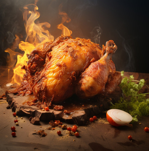 A photo of a Fried chicken, fast food advertisement stock images