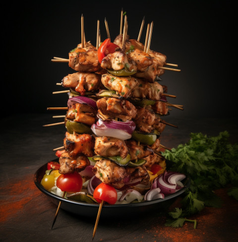 A photo of a Kebabs, fast food advertisement stock images