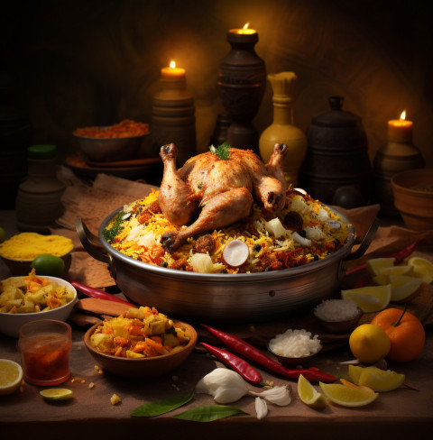 Malabar Chicken Biryani, biryani advertisement, biryani stock photo