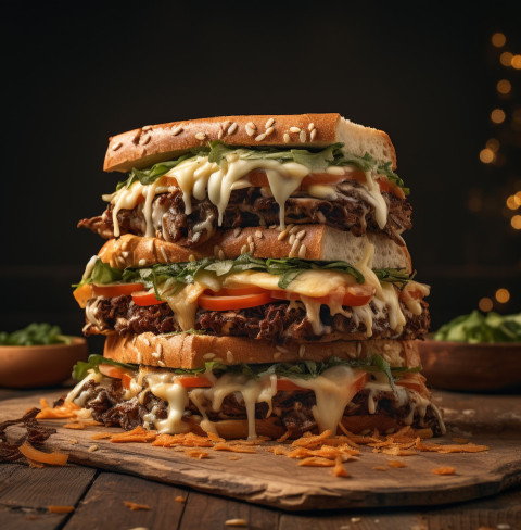 A photo of a Sandwiches, fast food advertisement stock images